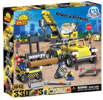 Action Town - 330 Piece Construction Crane and Forklift Construction Set