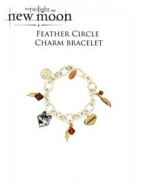 The Twilight Saga: New Moon - Jewellery Charm Bracelet Feather Circle