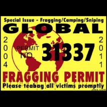 J!nx - Fragging Permit Sticker