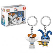 Secret Life of Pets 2 - Max & Snowball US Exclusive Pocket Pop! Keychain 2-pack