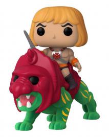 Masters of the Universe - He-Man on Battlecat Flocked US Exclusive Pop! Ride [RS]