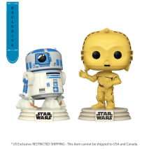 Star Wars: D100 - R2-D2 & C-3PO Retro Reimagined US Exclusive Pop! 2-Pack [RS]