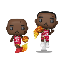 NBA JAM: Rockets - Clyde Drexler & Hakeem Olajuwon 8-Bit Pop! Vinyl 2 Pack