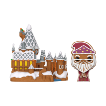 Harry Potter - Albus Dumbledore with Hogwarts (Gingerbread) Pop! Town