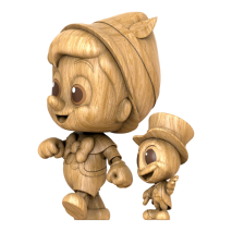 Pinocchio (1940) - Pinocchio & Jiminy Cricket (Wooden Color Version] Cosbaby