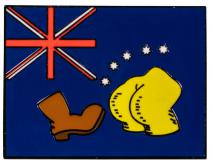The Simpsons - Bart vs Australia Flag Enamel Pin
