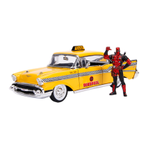 Deadpool (comics) - 1957 Chevy Bel Air Taxi 1:24 Hoolywood Ride Diecast Vehicle with Deadpool