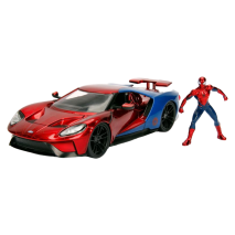 Marvel Comics - 2017 Ford GT 1:24 Scale Hollywood Rides Diecast Vehicle with Spider-Man