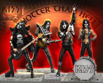 KISS - Hotter than Hell Rock Iconz Statues Set of 4