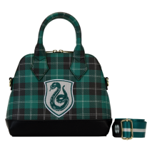 Harry Potter - Slytherin Patch Varsity Plaid Crossbody Bag
