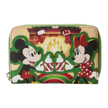 Disney - Mickey & Minnie Fireplace Zip Around Purse
