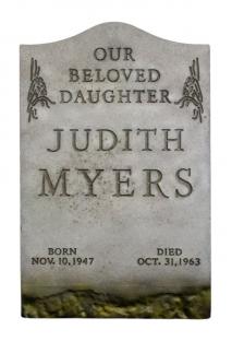 Halloween (1978) - Judith Myers Tombstone Prop Replica