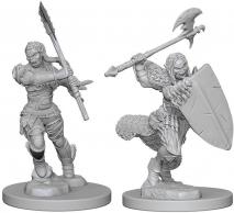 Pathfinder - Deep Cuts Unpainted Miniatures: Half-Orc Female Barbarian
