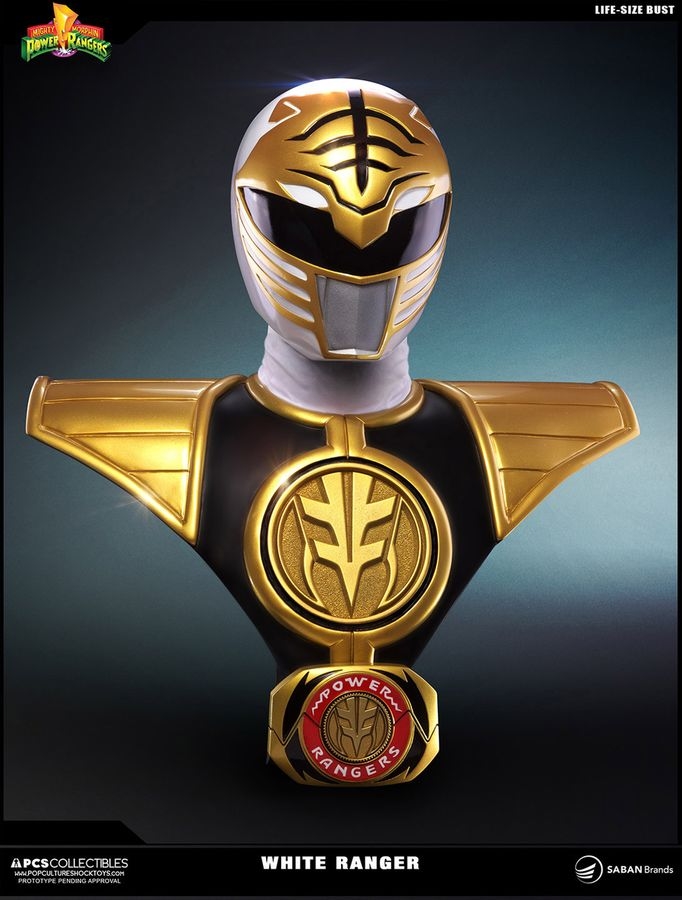 Power Rangers - White Ranger Life-Size Bust | Ikon Collectables